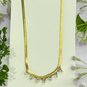 Golden Crystal Serpent necklace