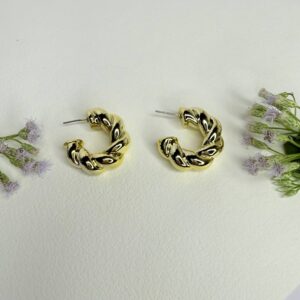 Gold Twisted Hoops