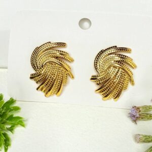 Golden Swirl Earring