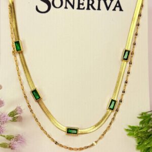 Emerald Layered Necklace