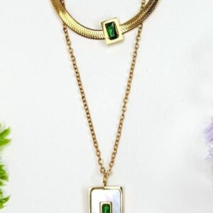 Layered Emerald Necklace