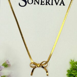 Gold Bow Necklace